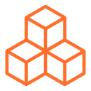 Three stacked boxes icon indicating logistics or supply chain