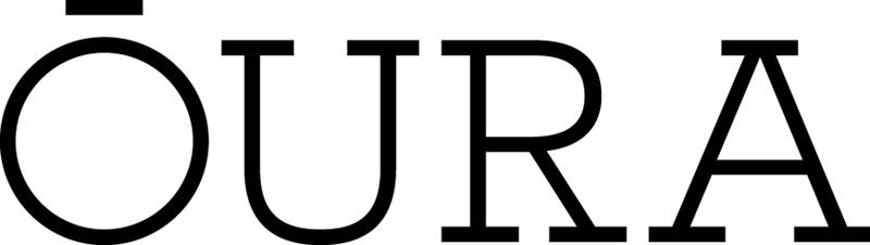 ŌURA logo in minimalist black serif font with macron over the 'O'