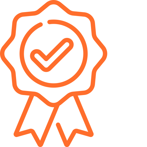 Quality certification ribbon icon