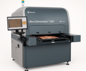 Automated optical inspection (AOI) machine for PCB quality control with integrated monitor